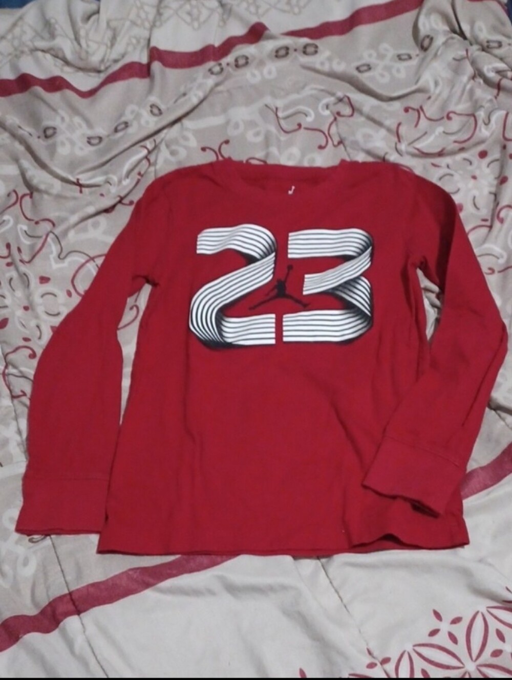 Air Jordan Long-Sleeve Graphic Tee For Boys Size Small 8-10 Years